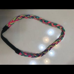 New bright neon colored braided headband